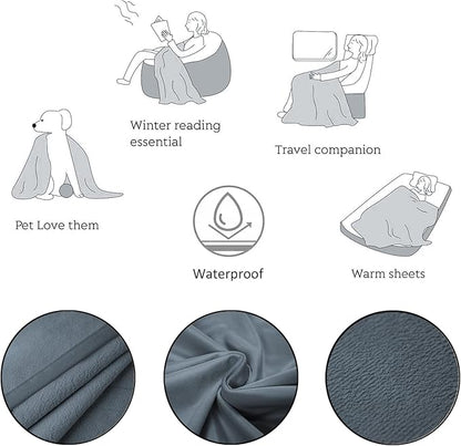 Ameritex Pet Bed Blanket Reversible 100% Waterproof Velvet Super Soft for Sofa and Bed
