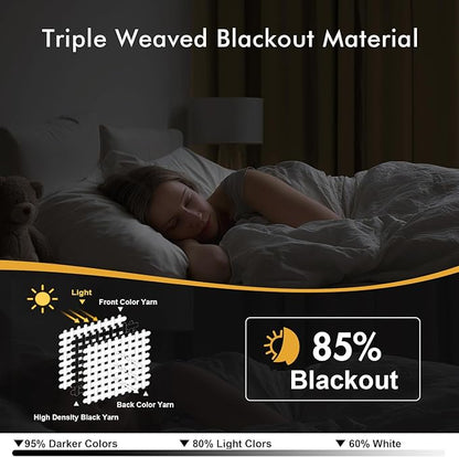 MIULEE Taupe Brown Blackout Curtains