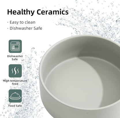 Ceramic Raised Dog Bowl Set, Elevated
