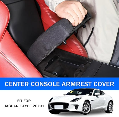 Daeiclru Car Armrest Cover Compatible with Jaguar F-Type 2013-2022, Center Console Cover, Arm Rest Cushion Pad, Car Armrest Seat Box Cover Protector Accessories (Cloth Material)