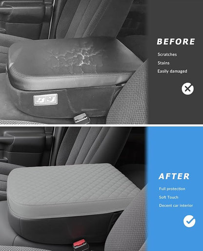INTGET Center Console Cover for 2002-2012 Dodge Ram 1500 2500 3500 Accessories Interior Middle Armrest Arm Rest ST, SLT, Laramie, Sport, TRX4 Cushion Pad Protector(Fit for Jump Seat Console)