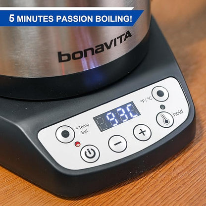 Bonavita 1L Digital Variable Temperature Gooseneck Electric Kettle