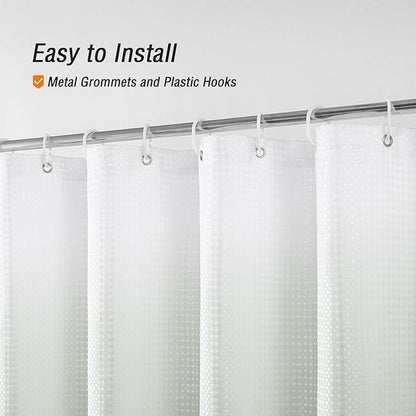 Gibelle Small Stall Shower Curtain 36 x 72, Narrow Half Sage Green Ombre Shower Curtain for Bathroom, Waffle Weave Fabric Shower Curtain Set with Hooks, Water Repellent, Machine Washable