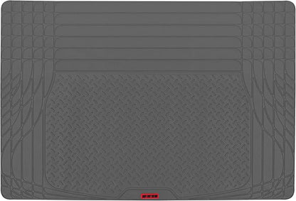 Motor Trend FlexTough™ Contour Heavy Duty Rubber Car Floor Mats with Cargo Liner - All Weather Full Set Front & Rear Floor Mats fits Most Cars Truck SUV, Automotive Floor Mat