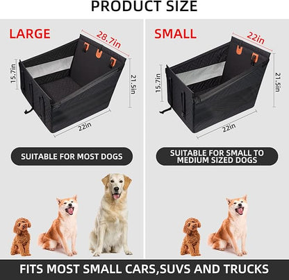 TKYZ Medium Dog Car Seat,Back Seat Extender for Dogs,Waterproof Large Dog Seat Cover for Backseat, Pet Bed for Car Hammock(Black-s)
