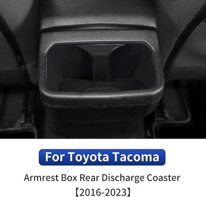 Armrest Box Rear Water Cup Mat Suitable for 2016-2023 Toyota Tacoma Rear Storage Silicone Case Interior Modification Accessories(Armrest Box Rear Water Cup Mat)
