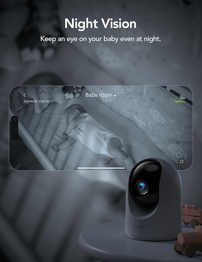 GNCC 2K Security Cameras 4pcs, Home Security Camera Indoor