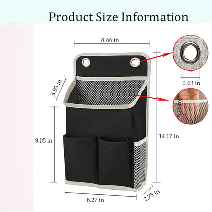 Hanging Basket for Organizing, Wall Organizer with Pockets and Over The Door Organizer，Can for Home, Closet, Office and Camper (Black2)