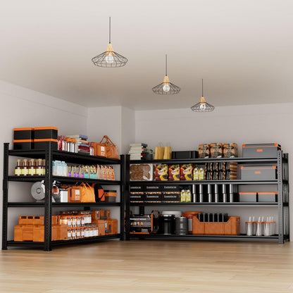 Storage Shelves Heavy Duty 2 PCS, 60"L x 24"W x 60"H Garage Wire Shelving Unit Loads 2640LBS, 4-tier Adjustable Metal Industrial Utility Shelf Rack for Kitchen, Laundry, Pantry, Warehouse, Basement