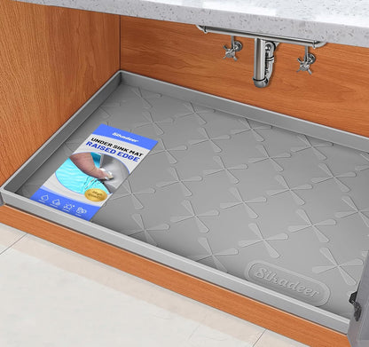 SIKADEER 40" x 19" Under Sink Mat Waterproof, Silicone Mat Kitchen Drawer Shelf and Cabinet Liner, Sink Protector for Kitchen Organizers and Storage, Boot Tray Pet Food Mats