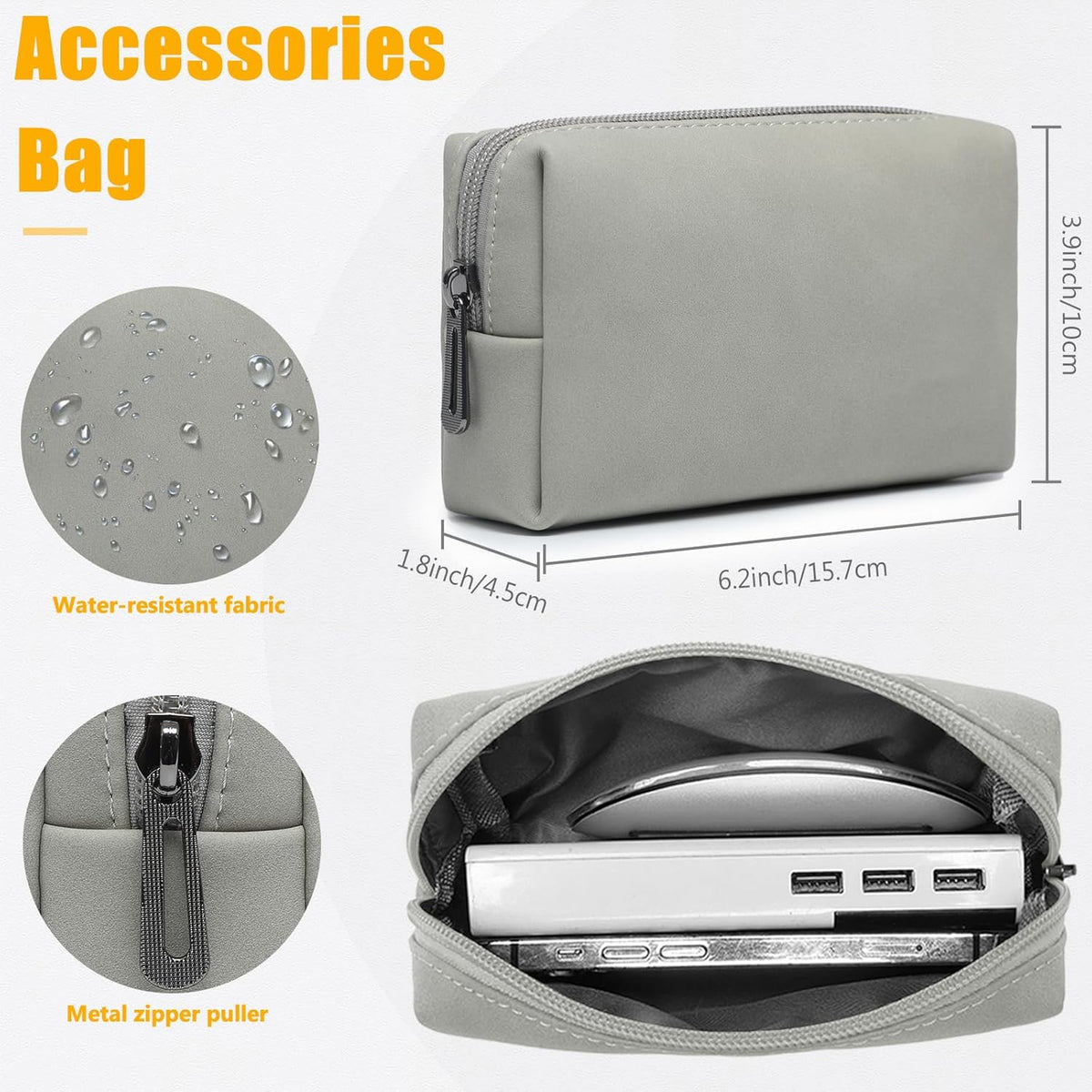 HYZUO 15-16 Inch Laptop Sleeve Case with Stand Feature for MacBook Pro 16 M4/M3/M2/M1 Pro/Max 2025-2019, XPS 15, MacBook Pro 15 2015-2012, Samsung Galaxy Book Flex/Pro 15, Light Gray