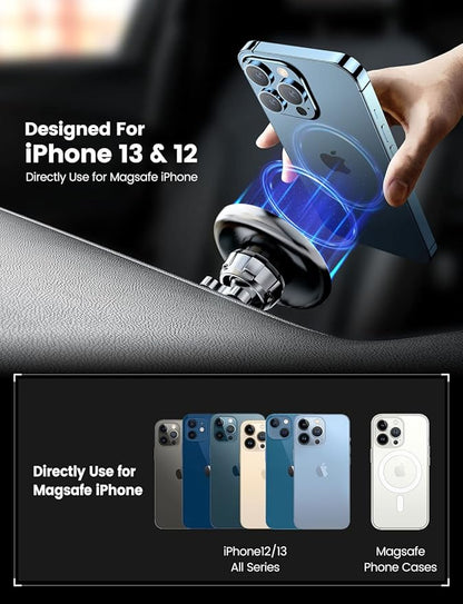 eSamcore Retractable Magnetic Car Mount for iPhone 15/14/13 Pro Max and Magsafe Case, Black