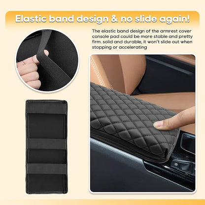 LFOTPP Armrest Cover for 2025-2026 Toyota Camry (LE/SE/XLE/XSE) Toyota Camry Accessories Center Console Cover Arm Rest Protector Middle Lid Pad Protector PU Leather, Anti-Scratch,Non-Slip