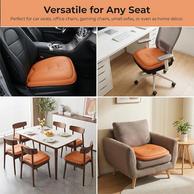Comfort Dreamcatcher Car Seat Cushion Non-Slip - Relaxing, Optimal Support & Posture for Long Drive (Single Seat (Coffee Brown))
