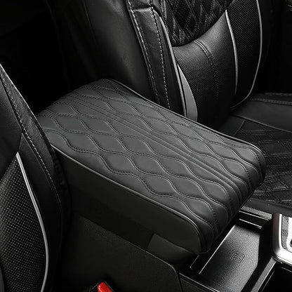 Car Center Console Cover for Ford Edge Sport 2011-2014, Universal Memory Foam Leather Comfortable Soft Armrest Box Pad Cushion Protector Accessories Easy to Clean,Black