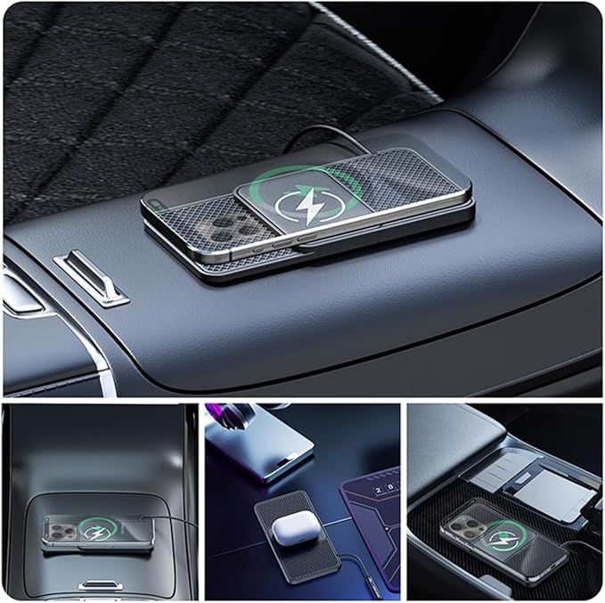 Car Wireless Phone Charger for BMW 1 Series 120d 120i 125d 125i 123d, Non-Slip Fast Inductive Chargers Charging Pad Type-C Fastcharger Auto Electronic Accessories