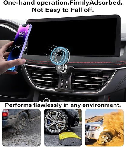 Car Phone Holder for Ford Escape 2020-2024 Escape Hybrid Accessories Compatible with MagSafe Hands-Free 360 Degree Rotation Adjustable Cell Phone Mount Does Not Affect Air Vent