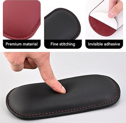 Car Center Console Knee Leg Elbow Cushion Pad, Soft Leather Door Armrest Foot Care Thigh Support Comfort Pillow, Auto Interior Accessories for Knee Pain Relief (Beige)