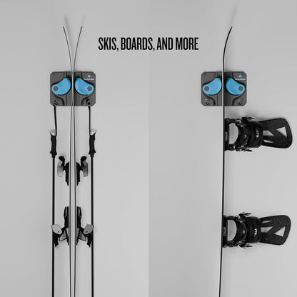 Ultimate Ski & Snowboard Wall Rack | Secure, Non-Slip Storage | Fits Any Ski/Board | Garage Organization | Ski Storage Rack | Snowboard Storage Rack | Winter Gear Organizer | 1 Pck