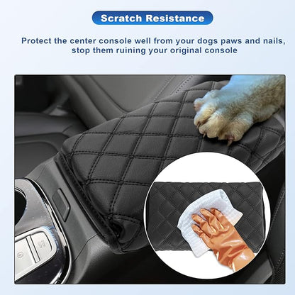 CDEFG Center Console Cover for 2022 2023 2024 Santa Cruz Pickup Truck Armrest Cover Console Pad Armrest Seat Box Cover Leather Protector 2022 2023 2024 Santa Cruz Car Interior Accessories