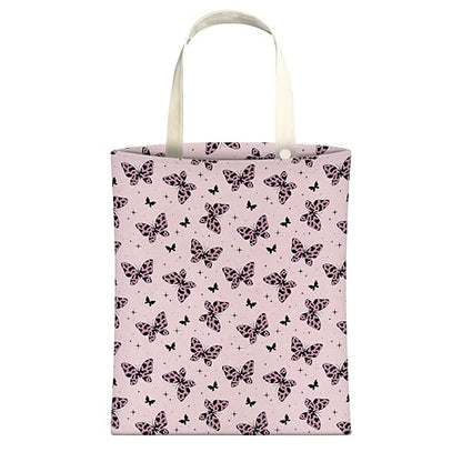 Cute Car Trash Can, Hanging Canvas Car Back Seat Organizer and Storage Bag, Funny Car Trash Bag For Travelling, Outdoor Cute Purple Butterfly leopard