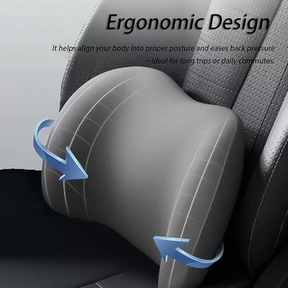Car Lumbar Support Pillow and Car Neck Pillow Kit for Peugeot 2008 / E-2008 2013-2021 2022 2023 2024 2025 2026, Car Seat Neck Back Rest Pillows, Ergonomic Car Seat Headrest & Lumbar Cushion