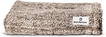Pet Parents Premium Pet Blanket - Water Resistant, Perfect for Crates, Calming, Large, Medium, Small Dogs & Puppies - Color: Chocolate, Size: 24x32