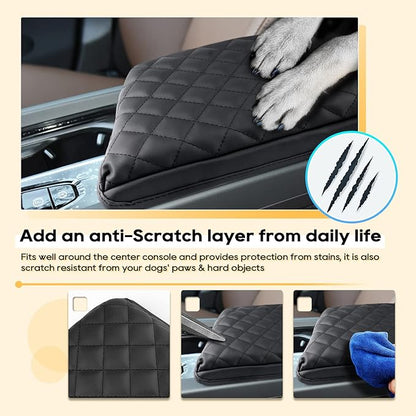 LFOTPP 2025 XC60 Armrest Cover for XC60 (2018-2025) Center Console Cover for 2018-2022 2023 2024 2025 XC60 Arm Rest Cover Interior XC60 Accessories 2025 XC60 Console Leather Anti-Scratch Waterproof