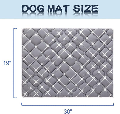 Bubble bear Dog Crate Mat - Ultra Soft, Washable & Anti-Slip Kennel Pad for Small/Medium/Large Dogs, Dark-Hued to Hide Stains (30"x19")