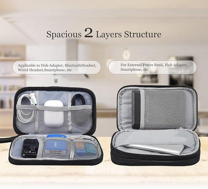 Electronics Accessories Organizer Pouch Bag, Travel Universal Organizer for Cable, Charger, Phone, SD Card, Business Travel Gadget Bag