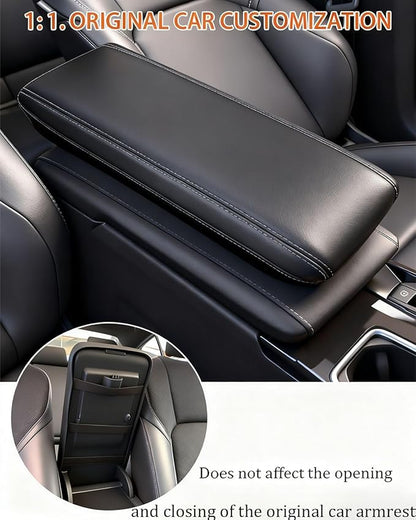 Center Console Cover for 2025 2026 Toyota Camry Armrest Cover 2025 2026 Camry (LE/SE/XLE/XSE) Armrest Pad 2025 2026 Camry Hybrid Accessories Center Console Cushion (Black line)