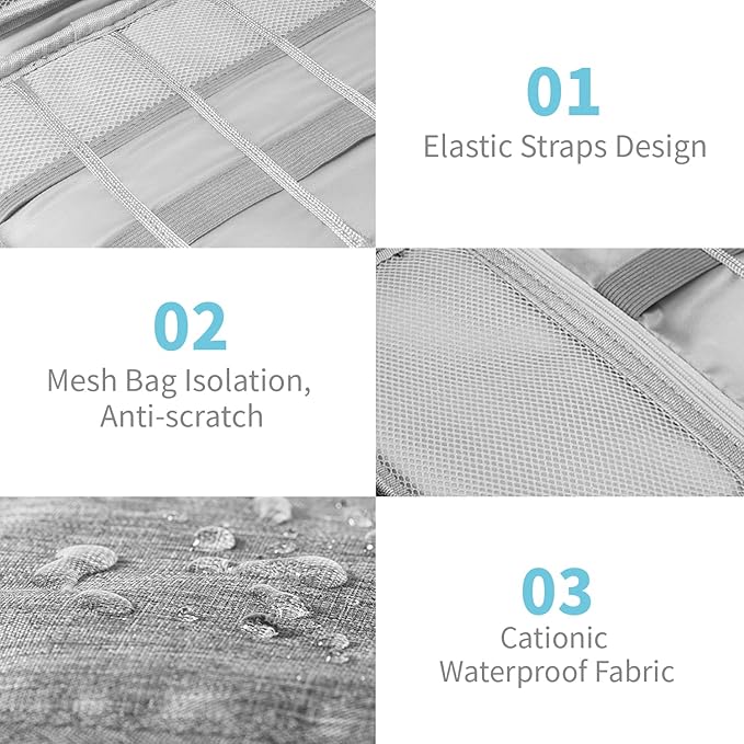 Electronics Organizer Travel Case,Electronic Accessories Storage Bag,Portable Waterproof Cable Organizer Bag,Travel Cord Organizer Bag for Small Charging Cord Storage,Cables,SD Card (Black)