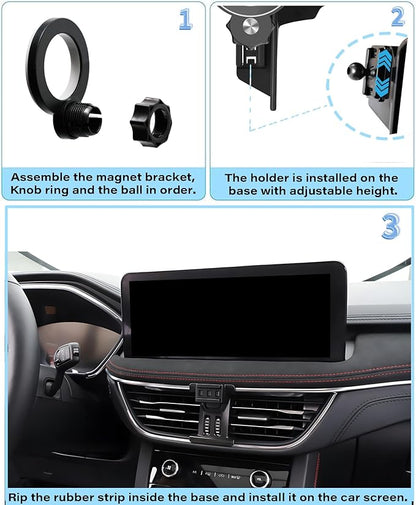 Car Phone Holder for Ford Escape 2020-2024 Escape Hybrid Accessories Compatible with MagSafe Hands-Free 360 Degree Rotation Adjustable Cell Phone Mount Does Not Affect Air Vent