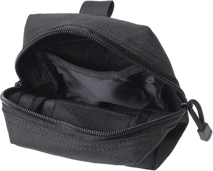 Tactical Car Seat Back Organizer Set Upgraded Tactical Molle Seatback Cover Protector Universal Fit Vehicles Truck MPV Pickup (Black with 2 Pouches)