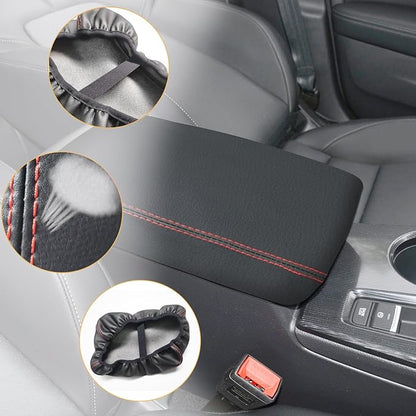 Compatible with Center Console Armrest Cover for Honda Civic 2022 2023 2024 2025 Leather Arm Rest Storage Box Lids Cushion Protector Pad