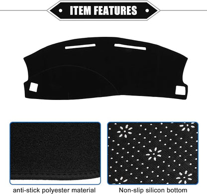 Dashboard Cover Compatible for Dodge Charger 2005-2007, Nonslip Polyester Black Dash Cover Mat Dash Board Protector Cover