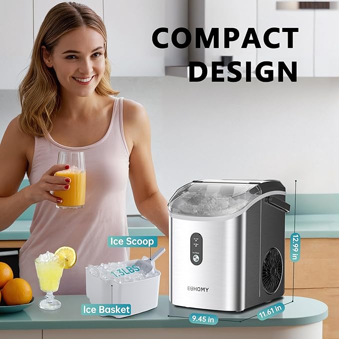 EUHOMY Nugget Ice Maker Countertop