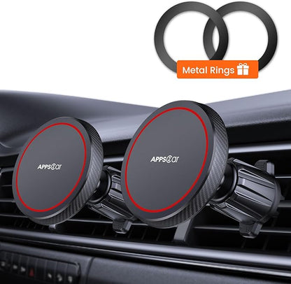 APPS2Car for MagSafe Car Mount Air Vent [2 Pack] Magnetic Car Mount for iPhone 17 16 15 14 13 12, MagSafe Case
