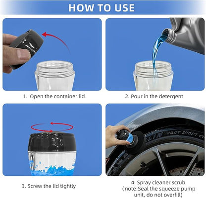 Tire Shine Applicator with 2 Detachable Foam Applicator Pads for Car Cleaning and Fine Polishing Reusable Tire Dressing Applicator for Car Truck SUV Motorcycle
