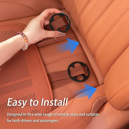 Car Seat Extender Cushion for Honda Pilot 2002-2020 2021 2022 2023 2024 2025 2026, Leather Leg Extender Cushion for Car Seats Office Chairs, Car Seat Extender Pad Leg Support,B Brown