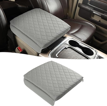 GIANT PANDA Center Console Cover Armrest Cover Cushion Fits Dodge RAM 1500 2500 3500 2009 2010 2011 2012 2013 2014 2015 2016 2017 2018, Scratch Resistant and Waterproof, Grey