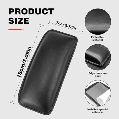 2 PCS Elbow Pads Arm Rest for Car, Soft Leather Memory Foam Arm Rest Pillow, Universal Car Center Console Cushion Pad for Knee Leg Elbow (Black)