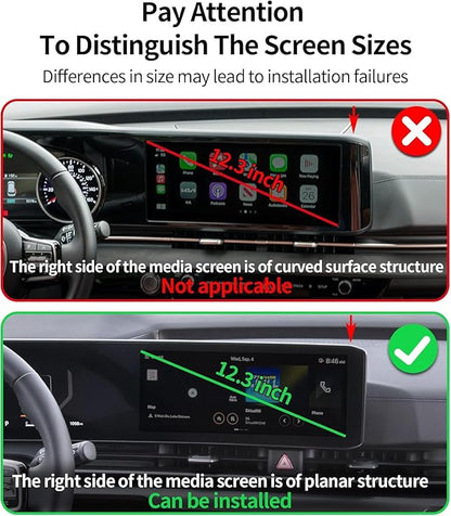 Car Phone Holder for 2025 2026 KIA Carnival/Carnival EV Accessories Apply to 12.3 Inch Touchscreen 15W Fast Wireless Charger Screen Fixed Clip HandsFree Cell Phone Mount 360° Rotation
