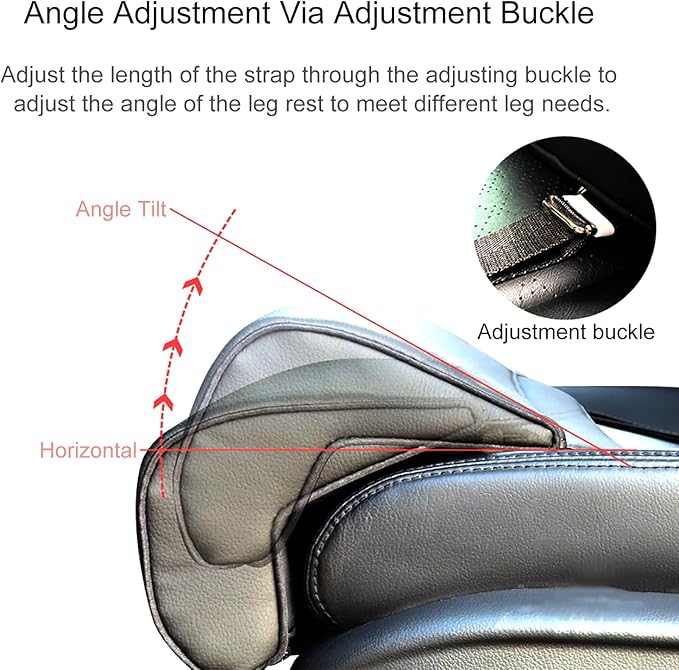 Car Leg Extender Leg Support Cushion for Car Driver Seat Office Chair, Universal Car Seat Extender Pad Leg Support Pillow for Cars Buses Trains Office Home (Lightbrown)