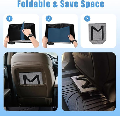 Smof Car Organizer- Car Seat Organizer for Front Seat Back Seat Between Seats, Foldable Car Storage Organizer for Kids Adults with Multi-Pockets-Car Organizers Backseat with Detachable Divider-Gray