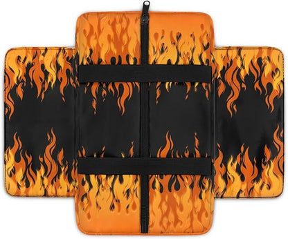 Car Accessories Easy Install Armrest Cushion Cover, Fire Print Car Center Console Armrest Pad, Universal Car Console Protector Car Decor
