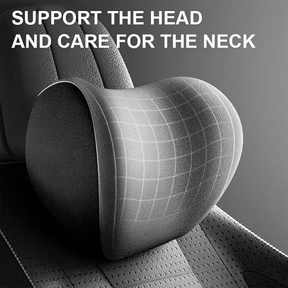 Car Back Support Neck Pillow for Subaru Crosstrek 2012-2025, Comfortable Soft Car Seat Headrest Neck Rest Cushion Lumbar Support Pillow with Adjustable Strap, Brown
