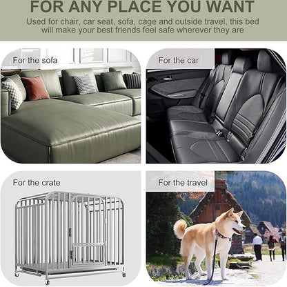 Necesitar 30 Inch Dog Crate Bed for Medium Dogs Washable Soft and Fluffy Kennel Pad fit Cages with Anti-Slip Pet Pillow Cushion Sleeping Up to 40 lbs Pets,30x19 Grey