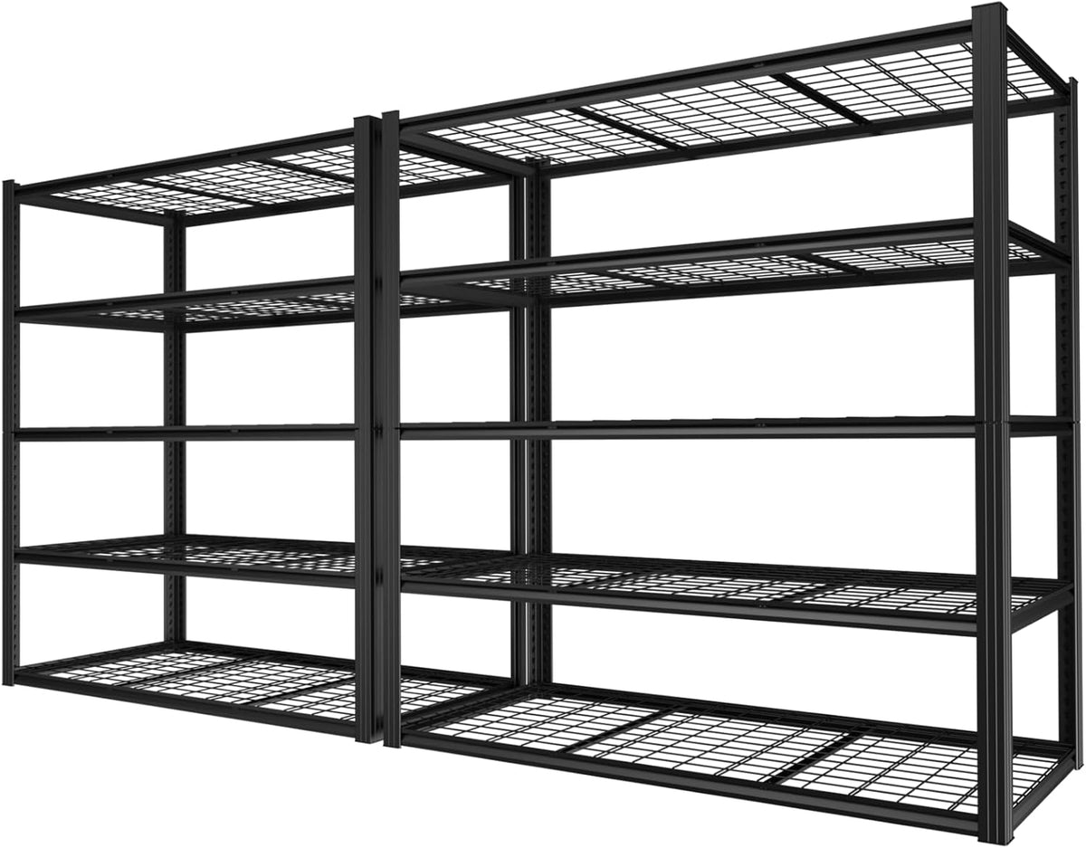 ROOMTEC 60" W Garage Shelving Heavy Duty,33000LBS Storage Shelves,5-Tier Adjustable Metal Shelving Utility Shelf Rack Garage Storage Organize for Storage Industrial, Warehouse, Basement