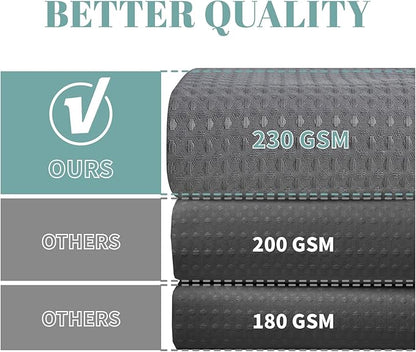 eachope Grey No Hook Waffle Weave Shower Curtain with snap-in Liner Replacement, 230GSM Waterproof Fabric Hotel Shower Curtain Set for Bathroom, Through Mesh Top Window,71Wx82H